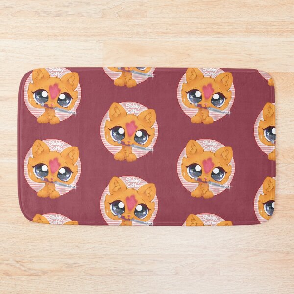 Item preview, lps littlest pet shop cat with a knife designed and sold by StabbyCatto.