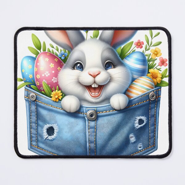 Item preview, Cute bunny in jean pocket! designed and sold by fribabywonder.