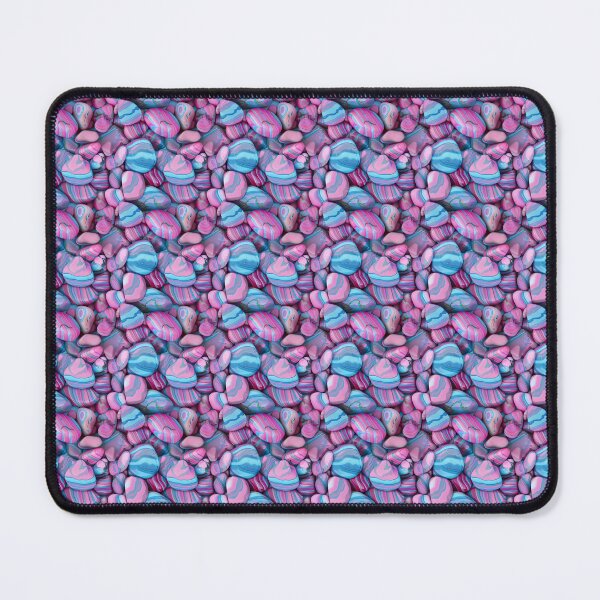 Item preview, Pink and Blue River Stones Pattern designed and sold by DreamBackDrops.
