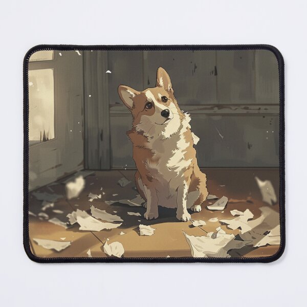 Item preview, Lonely Corgi in the pile of leaves designed and sold by CorgiCuddle.