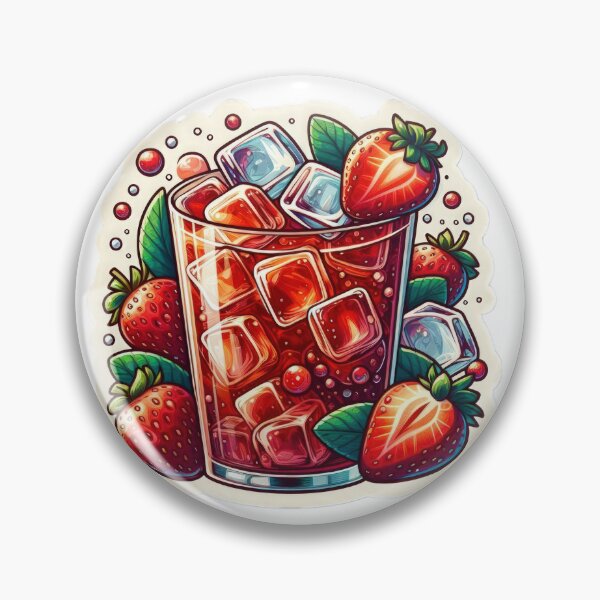 Item preview, iced strawberries tea with strawberries designed and sold by Expressions-Sel.