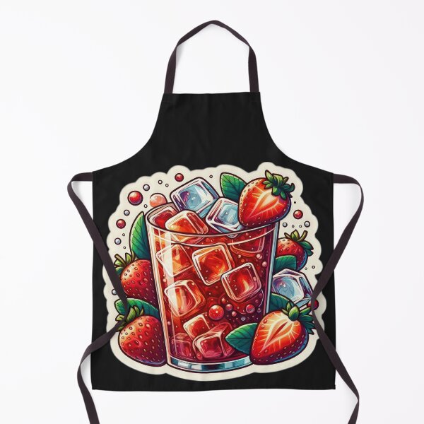 Item preview, iced strawberries tea with strawberries designed and sold by Expressions-Sel.