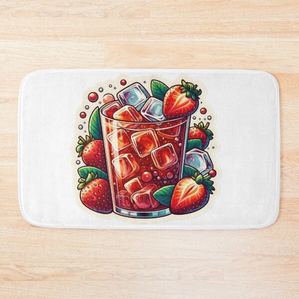 Item preview, iced strawberries tea with strawberries designed and sold by Expressions-Sel.