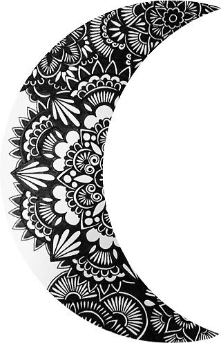  Henna Crescent Moon  by mandalanna Redbubble