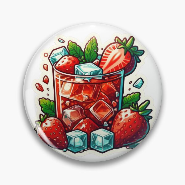 Item preview, iced strawberries tea with strawberries designed and sold by Expressions-Sel.