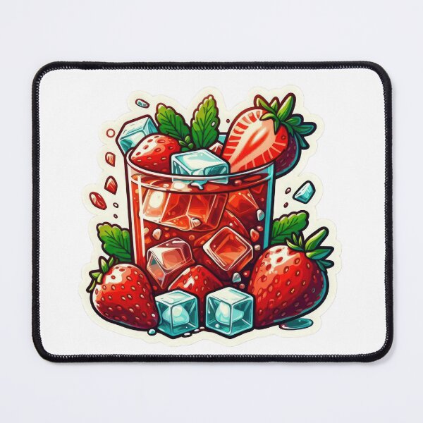 Item preview, iced strawberries tea with strawberries designed and sold by Expressions-Sel.