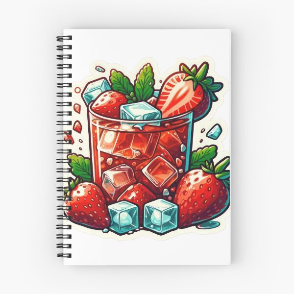Item preview, iced strawberries tea with strawberries designed and sold by Expressions-Sel.