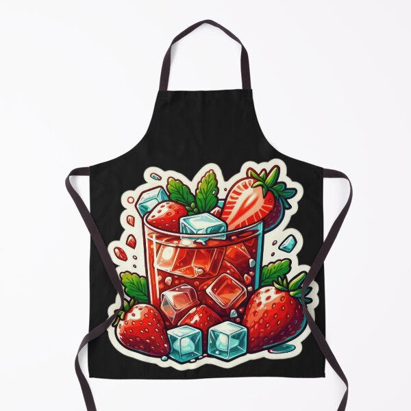 Item preview, iced strawberries tea with strawberries designed and sold by Expressions-Sel.