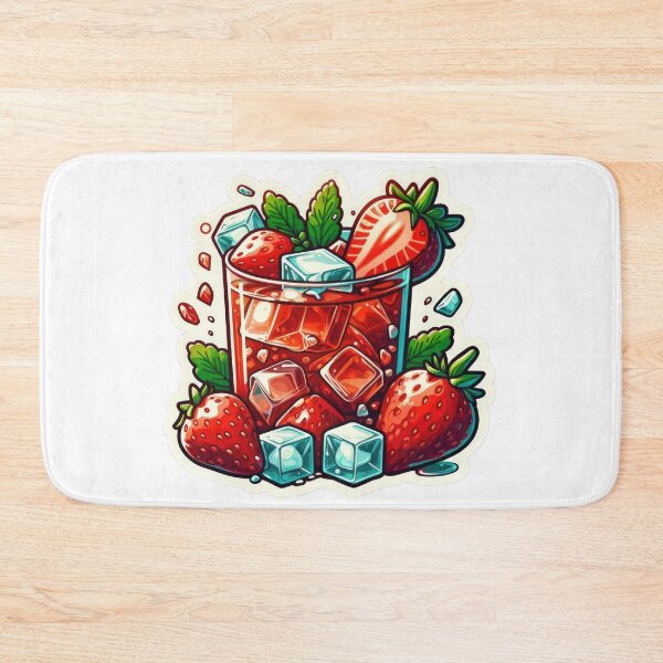 Item preview, iced strawberries tea with strawberries designed and sold by Expressions-Sel.