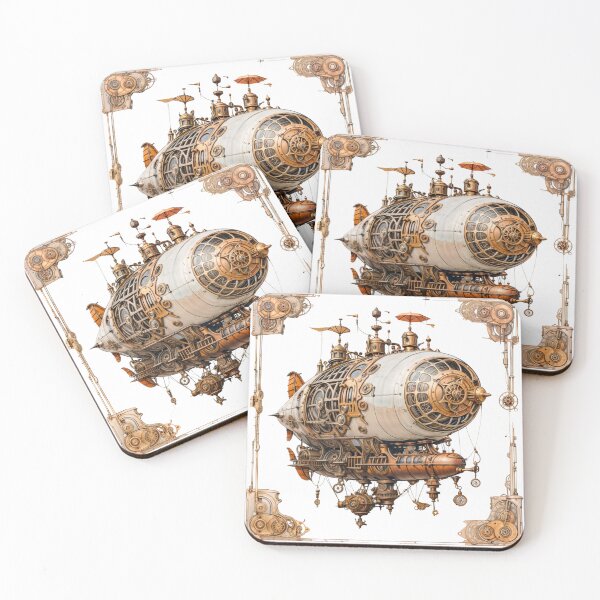 Item preview, "Vintage Steampunk Airship Adventure - Wall Art Print" designed and sold by Bittor18.