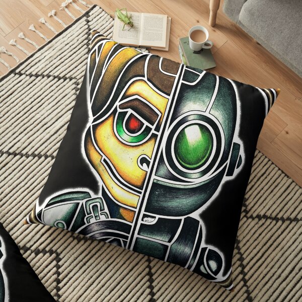 Metallic Ratchet And Clank Floor Pillow