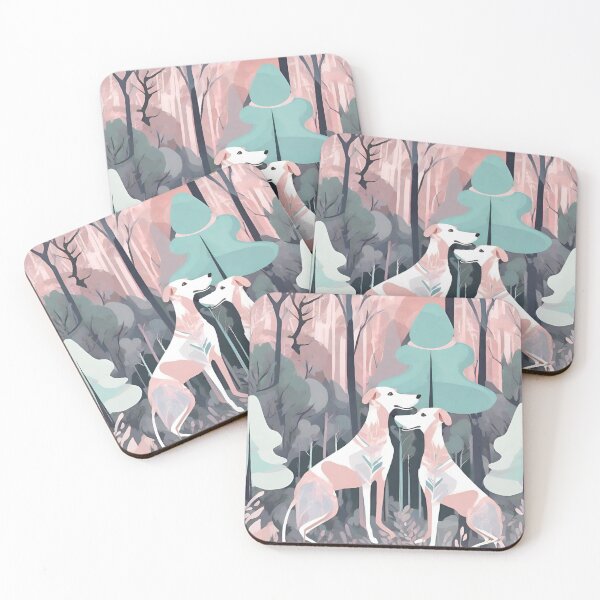Item preview, Two dogs in the forest wall art designed and sold by VickyJo111.