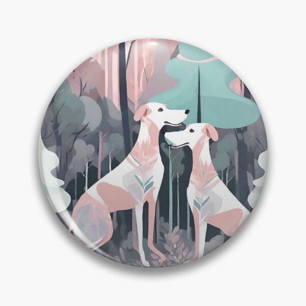 Item preview, Two dogs in the forest wall art designed and sold by VickyJo111.
