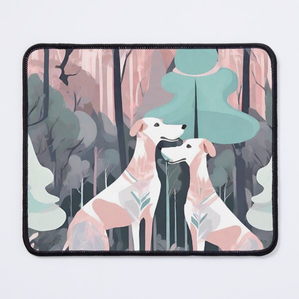 Item preview, Two dogs in the forest wall art designed and sold by VickyJo111.