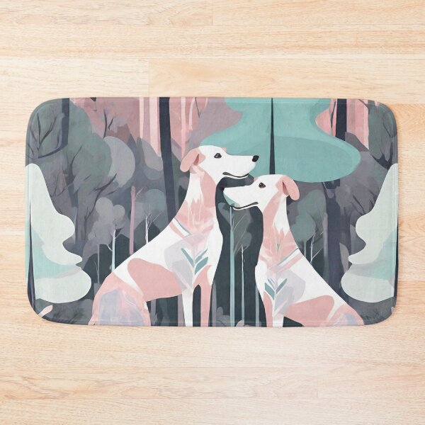 Item preview, Two dogs in the forest wall art designed and sold by VickyJo111.
