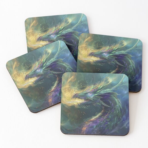 Item preview, Cool green fire dragon digital art designed and sold by Aroeldesigns.