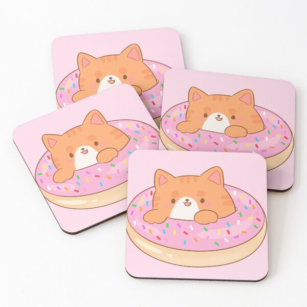Item preview, Cute doughnut ginger cat designed and sold by YaraCuteArt.
