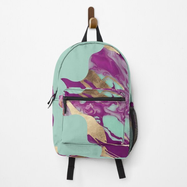 Item preview, PURPLE MINT AND GOLD ABSTRACT MARBLE DESIGN designed and sold by asudesign.