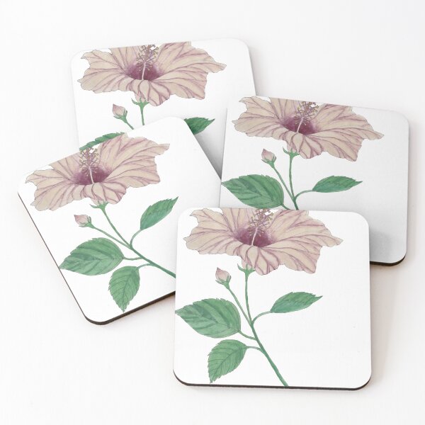Item preview, Single pink hibiscus flower in watercolour.  designed and sold by esvb.