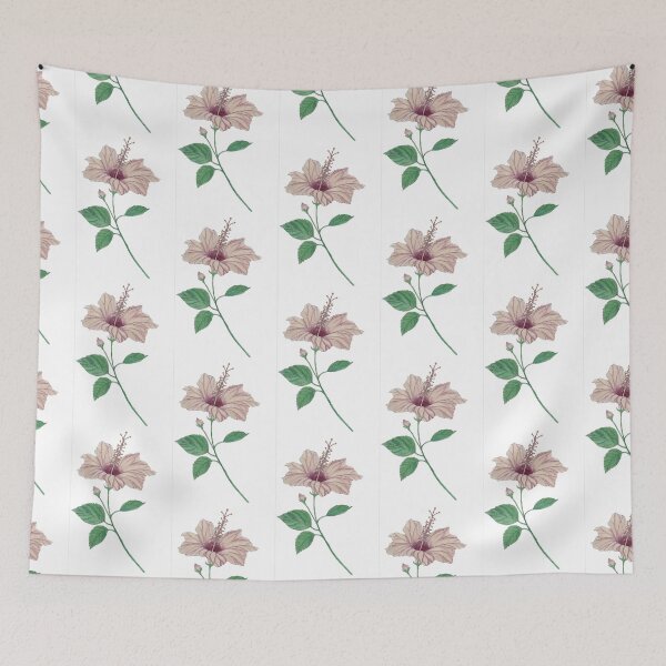 Item preview, Single pink hibiscus flower in watercolour.  designed and sold by esvb.