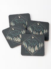 The Heaven's Wild Bear Coasters