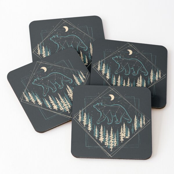 The Heaven's Wild Bear Coasters (Set of 4)