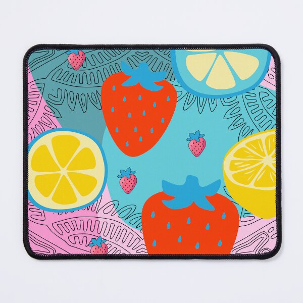 Item preview, Lemons, strawberries, pastel aesthetics, art for kids, kid-friendly designed and sold by Letsgo-Sibylle.