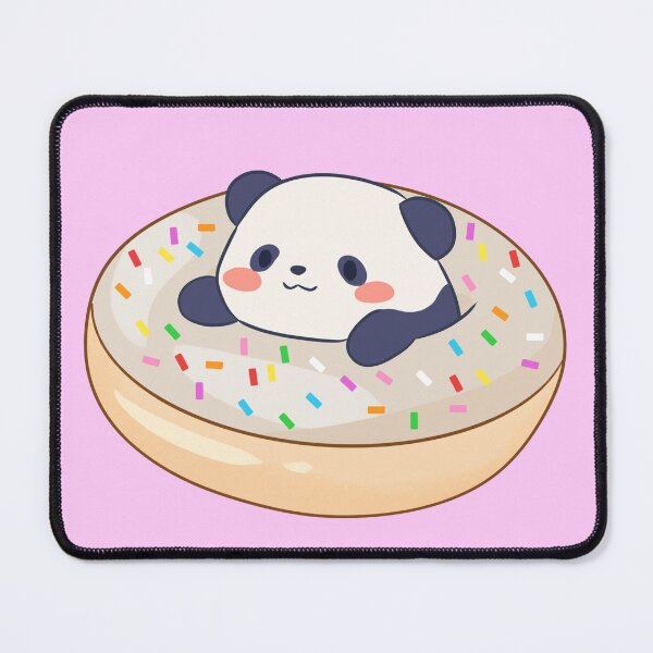 Item preview, Kawaii panda bear in a doughnut designed and sold by YaraCuteArt.