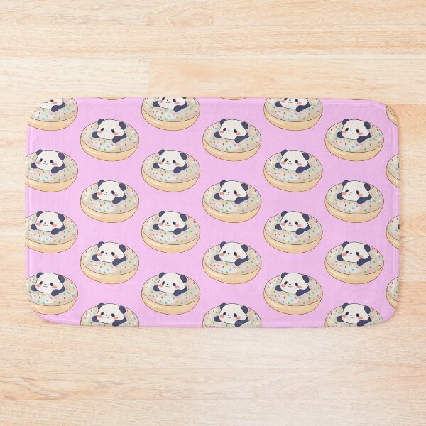 Item preview, Kawaii panda bear in a doughnut designed and sold by YaraCuteArt.