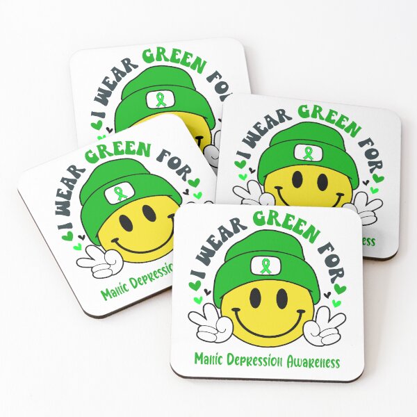 Item preview, I Wear Green For Manic Depression Awareness, Manic Depression Awareness Month designed and sold by KatMercerr.
