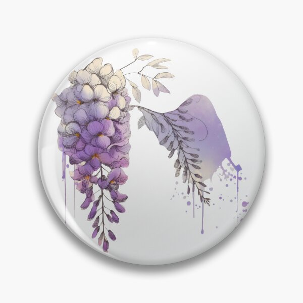 Item preview, Wisteria Whimsical doodle draw paint designed and sold by EmeraldeaArt.