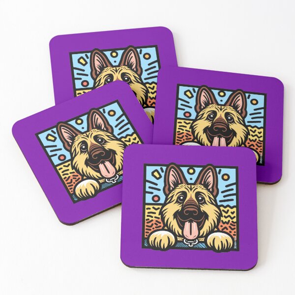 Item preview, German Shepherd Pop Art designed and sold by FunnehGacha.