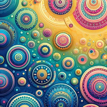Artwork thumbnail, Eternal Circles: Fading Pattern by Rui Fernandes