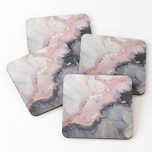 Item preview, Abstract Art Pink Grey Agate Design Nature Print  designed and sold by fluffstuffgifts.