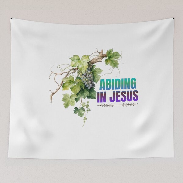 Item preview, Abiding in Jesus, Vine Branch & Grapes Art designed and sold by Faithloveshop.