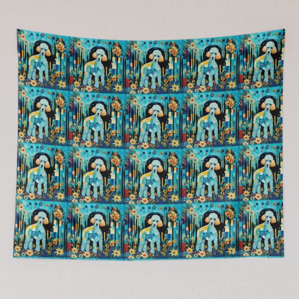 Item preview, A poodle dog among exotic flowers. designed and sold by Natalia-Vlad.