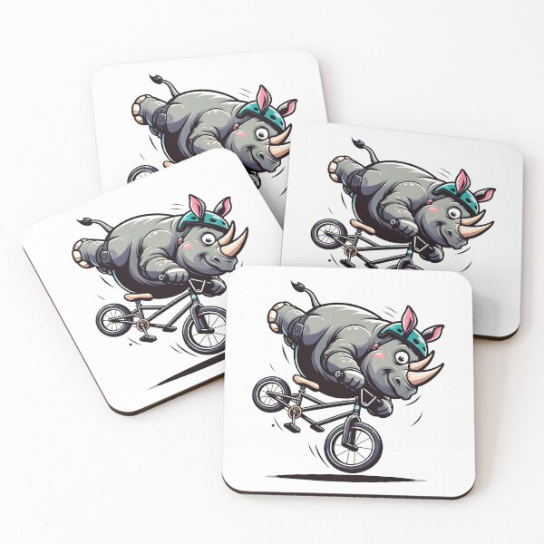 Item preview, Rhinoceros on Bike BMX Rhinoceros on Bicycle designed and sold by Bomba Visual.