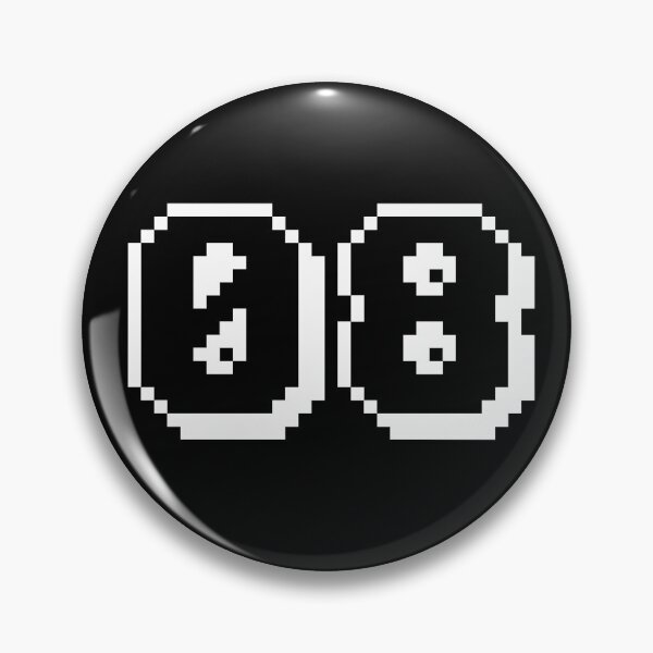 Item preview, 08, eight, white, retro video game, 1 up! designed and sold by Numbers-Art.