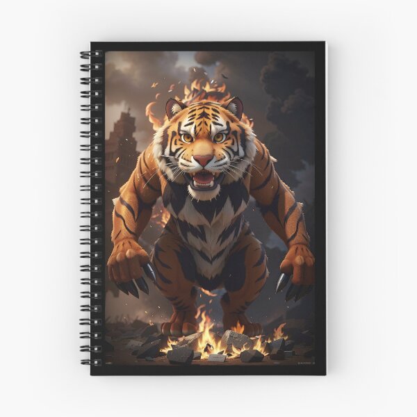 Item preview, The flaming monster tiger designed and sold by Volcano17.