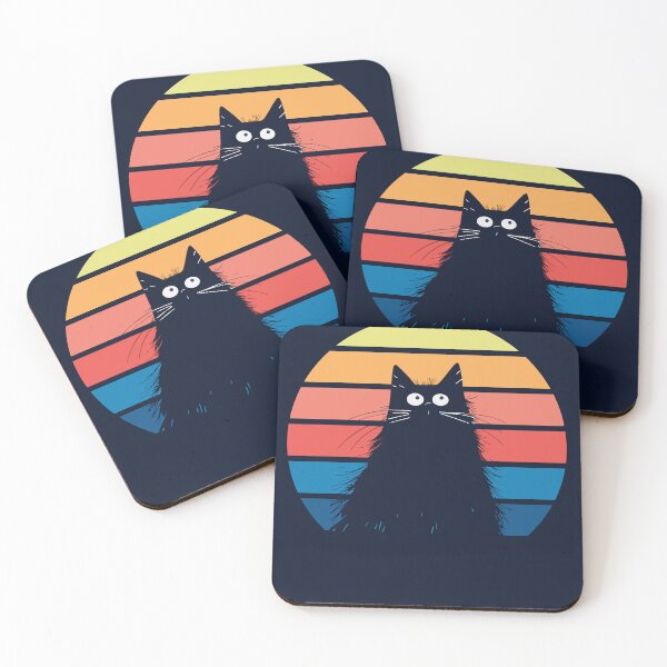 Item preview, Retro Cat Sunset - Vintage Feline Silhouette designed and sold by Sir Meow Meow.
