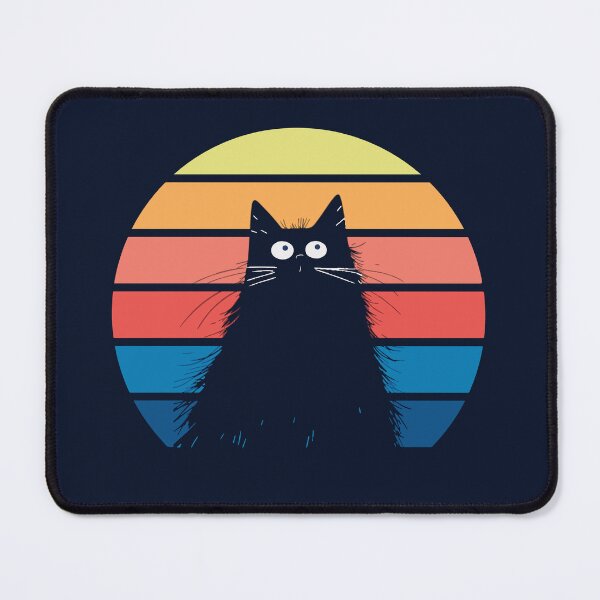 Item preview, Retro Cat Sunset - Vintage Feline Silhouette designed and sold by Sir Meow Meow.
