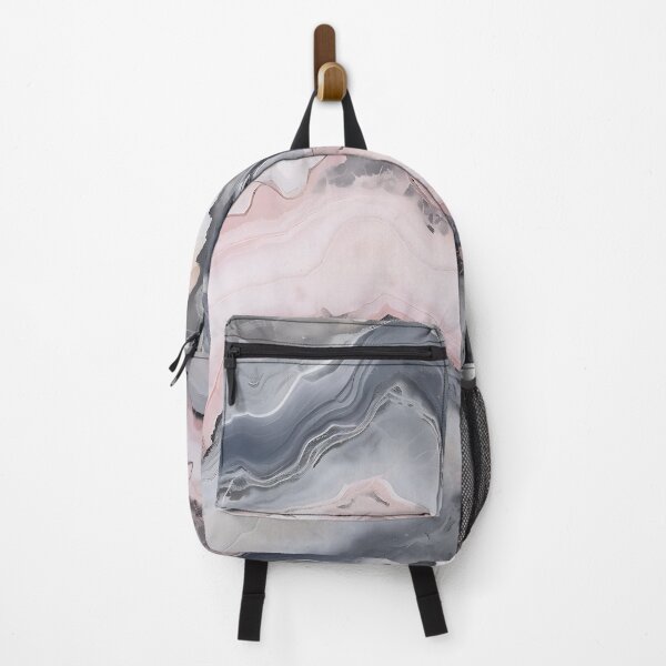 Item preview, Abstract Art Pink Grey Agate Design Nature Print  designed and sold by fluffstuffgifts.