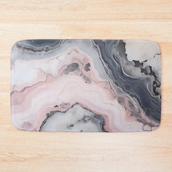 Item preview, Abstract Art Pink Grey Agate Design Nature Print  designed and sold by fluffstuffgifts.