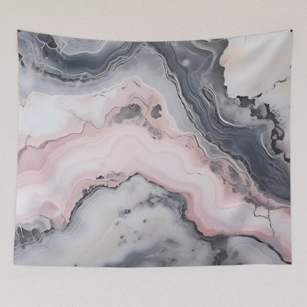 Item preview, Abstract Art Pink Grey Agate Design Nature Print  designed and sold by fluffstuffgifts.