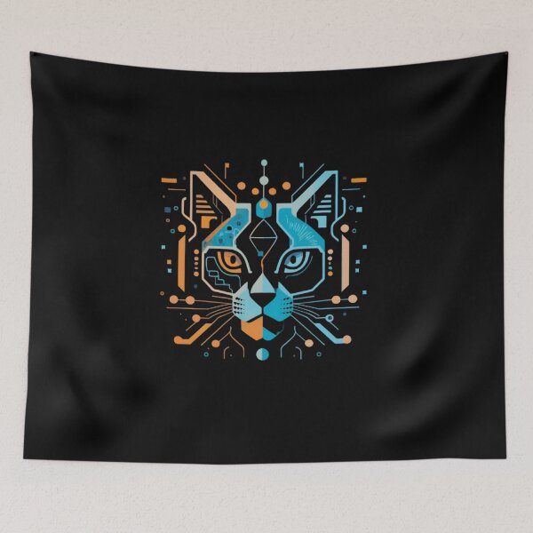 Item preview, Techno-Tabby: The Circuitry Cat Fusion series II designed and sold by GL!TCH LAB.