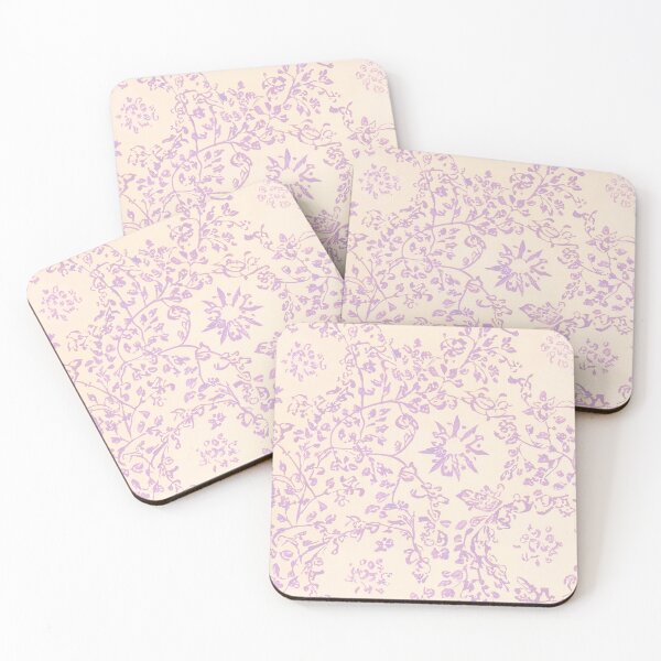 Item preview, Purple whimsical floral pattern designed and sold by crumbs-of-life.