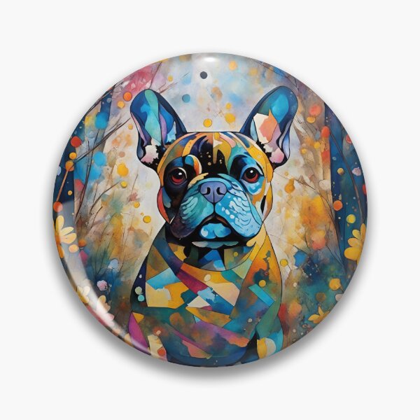 Item preview, A dog of the Bulldog breed among exotic flowers. designed and sold by Natalia-Vlad.