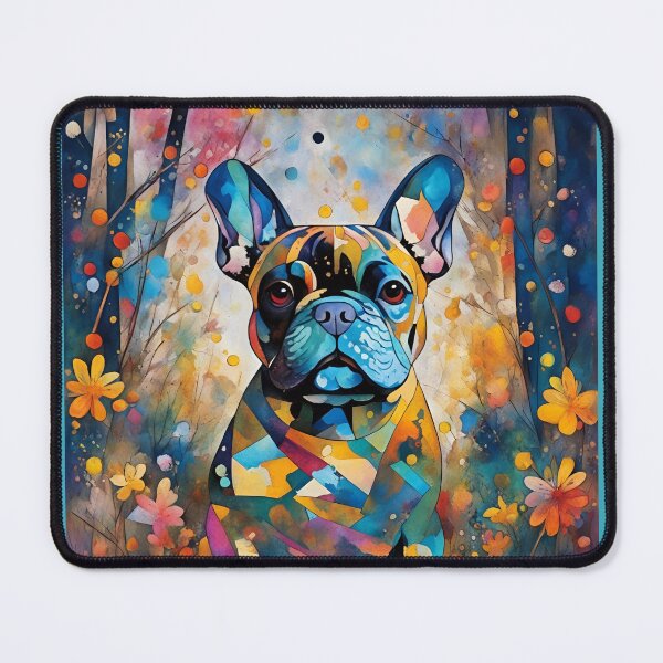 Item preview, A dog of the Bulldog breed among exotic flowers. designed and sold by Natalia-Vlad.