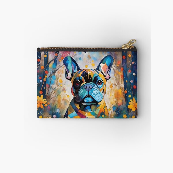 Item preview, A dog of the Bulldog breed among exotic flowers. designed and sold by Natalia-Vlad.