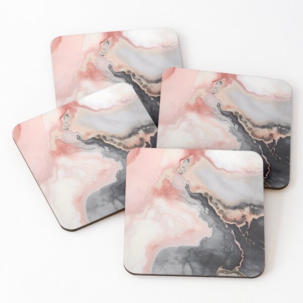 Item preview, Abstract Art Pink Grey Agate Design Nature Print  designed and sold by fluffstuffgifts.